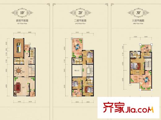 首創(chuàng)棋盤山1號聯(lián)排B戶型 4室2廳4衛(wèi)1廚