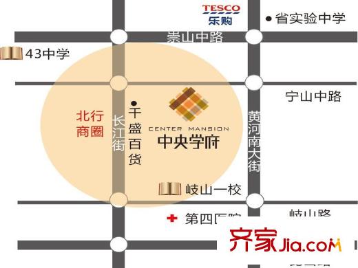 中央學(xué)府區(qū)位圖