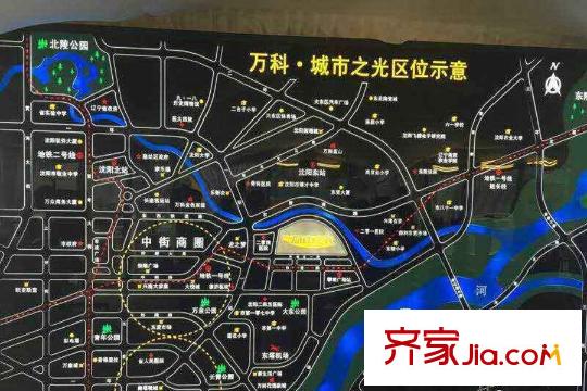 萬(wàn)科城市之光區(qū)位圖