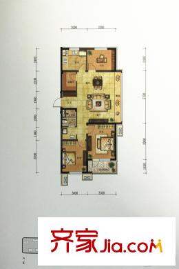 萬(wàn)科城市之光5#-7#D戶型 3室1廳1衛(wèi)1廚