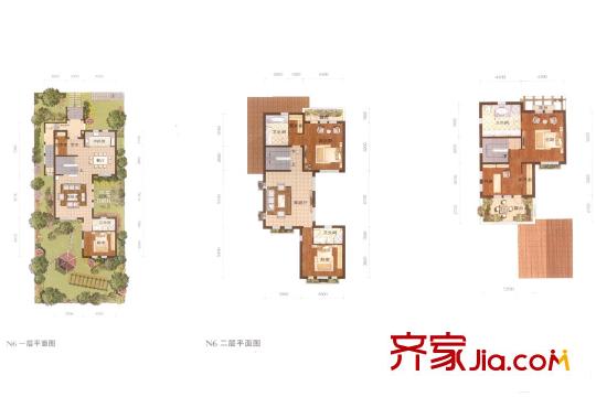 翠金湖美墅島別墅N6戶型圖 5室3廳4衛(wèi)1廚