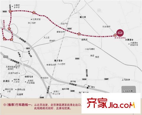 翠金湖美墅島交通示意圖