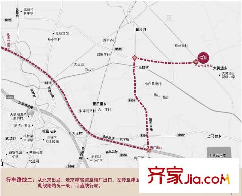 翠金湖美墅島交通示意圖