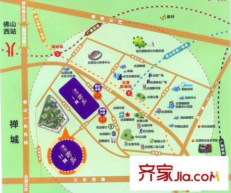 美的翰城項(xiàng)目周邊配套分布圖