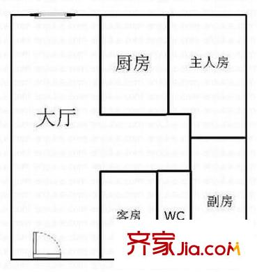 銀景苑戶型圖3室1廳戶型圖 3室1廳1衛(wèi)1廚