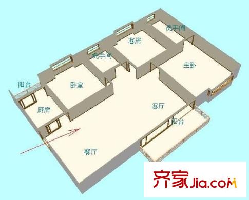 樂宜居戶型圖3室2廳 戶型圖 3室2廳2衛(wèi)1廚