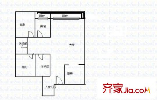 御祥豪庭 2室 戶型圖