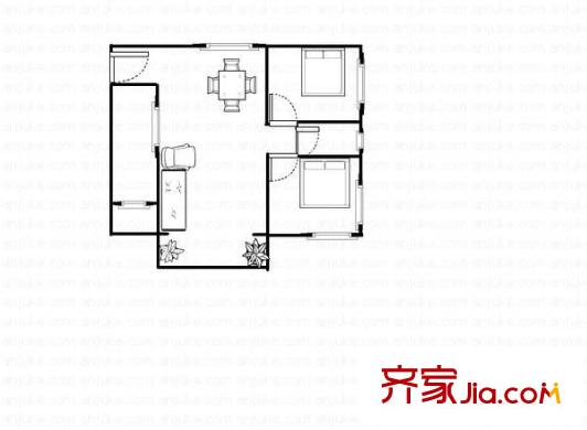 御祥豪庭 2室 戶型圖