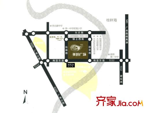 美的廣場小區(qū)區(qū)位圖