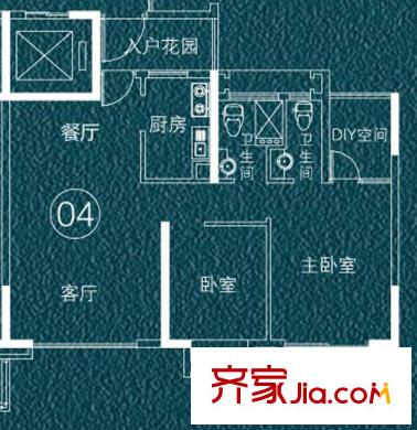 凱德瀚城水印漫閣調(diào)29-38座3-11奇數(shù)層04單元 2室2廳2衛(wèi)1廚