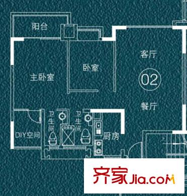 凱德瀚城水印漫閣調(diào)29-38座3-11奇數(shù)層02單元 2室2廳2衛(wèi)1廚