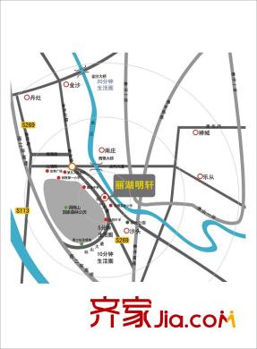 麗湖名軒生活圈示意圖