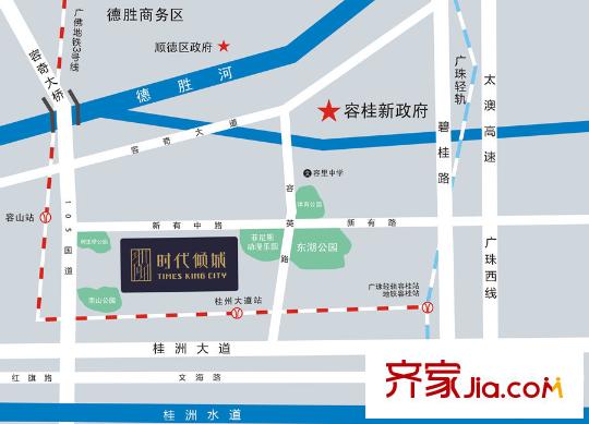時(shí)代傾城（順德）交通圖