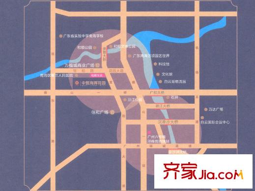 中恒海暉花園交通圖