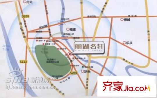 麗湖名軒交通圖