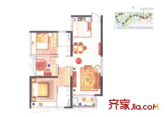 佛山万科水晶城户型图-齐家网小区库