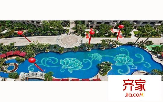容桂碧桂園3700平方米無邊際泳池