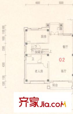 容桂碧桂園G120a座02單元一層 1室2廳1衛(wèi)1廚