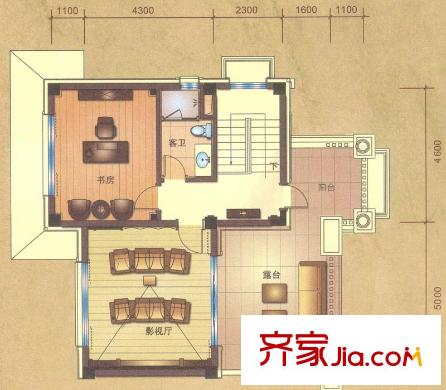 容桂碧桂園G120b別墅4層 1室1廳1衛(wèi)