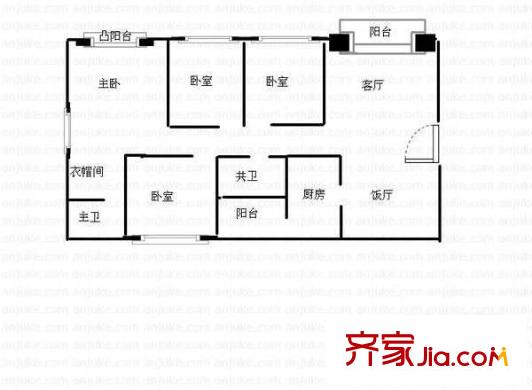 疊翠軒 4室 戶型圖