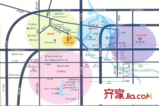 保利紫山區(qū)位圖