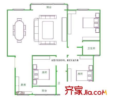 祥樂居 3室 戶型圖