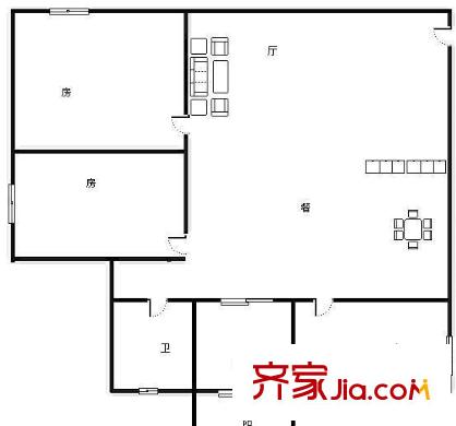 東城大廈 3室 戶(hù)型圖