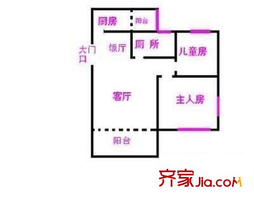 宏順樓 3室 戶型圖