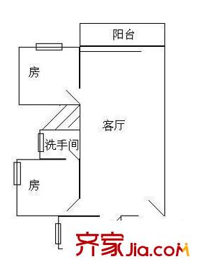 岐西路安利閣戶型圖2室1廳 戶型圖 2室1廳1衛(wèi)1廚