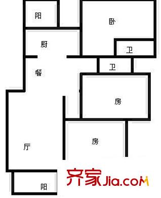 祥樂居 3室 戶型圖