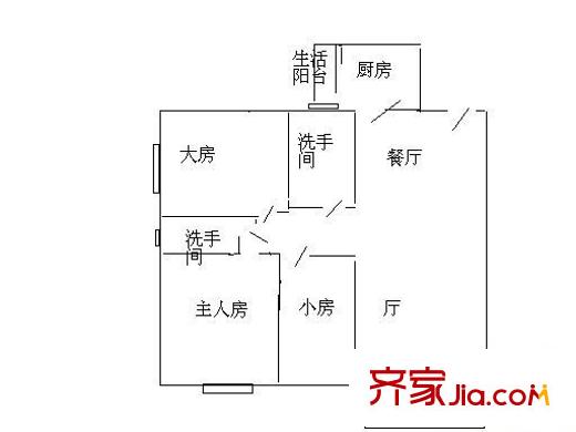 力豐華庭戶(hù)型圖兩室兩廳戶(hù)型圖 2室2廳1衛(wèi)1廚