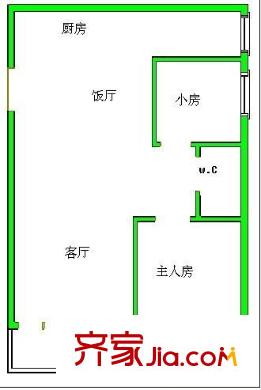 牡丹村 2室 戶型圖