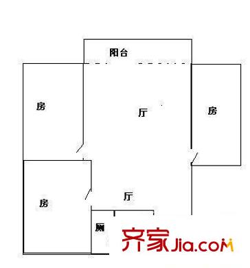 東二中心村 3室 戶(hù)型圖