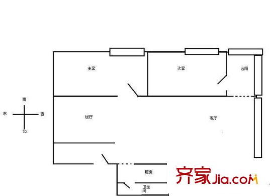清水街小區(qū) 2室 戶(hù)型圖