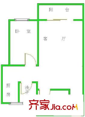 岐西路安利閣戶型圖2室1廳 戶型圖 2室1廳1衛(wèi)1廚