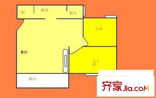 岐西路安利閣戶型圖2室1廳 戶型圖 2室1廳1衛(wèi)1廚