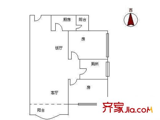力豐華庭戶(hù)型圖兩室兩廳戶(hù)型圖 2室2廳1衛(wèi)1廚