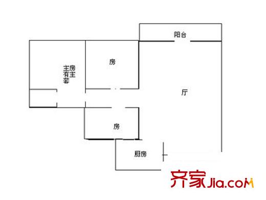 力豐華庭戶(hù)型圖三室兩廳戶(hù)型圖 3室2廳2衛(wèi)1廚