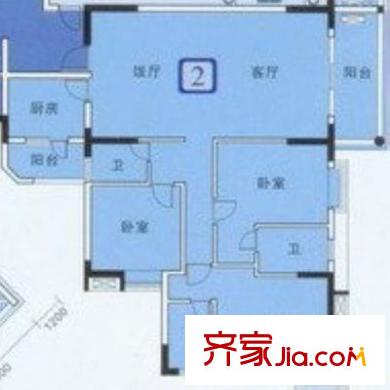容桂祥業(yè)豪苑戶型圖3室2廳2衛(wèi)1廚 3室2廳2衛(wèi)1廚