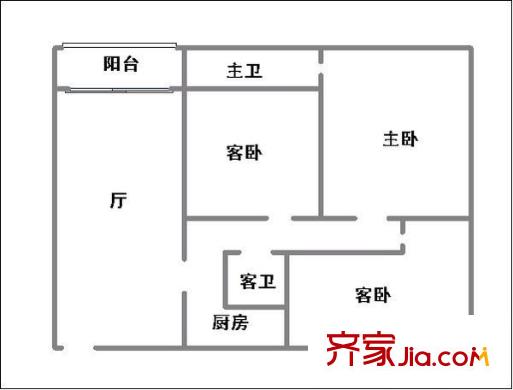 大良新桂園戶型圖新桂園（大良） 3室 戶型圖 3室1廳2衛(wèi)1廚