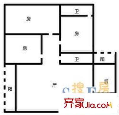 大良新桂園戶型圖新桂園（大良） 3室 戶型圖 3室2廳2衛(wèi)1廚