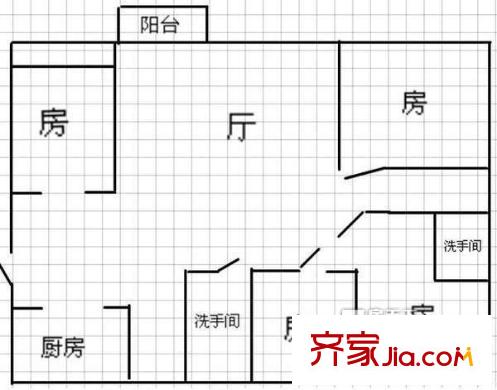順德綠茵花園戶型圖4室1廳戶型圖 4室1廳2衛(wèi)1廚
