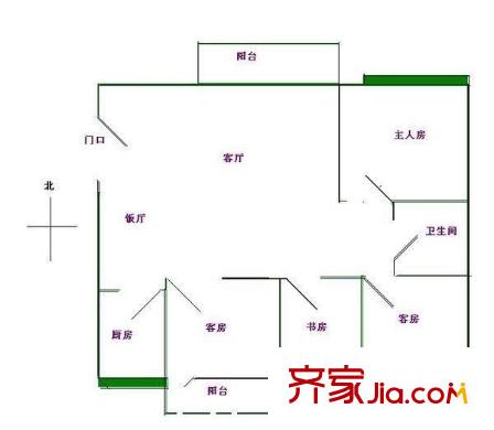 清水街小區(qū) 4室 戶型圖