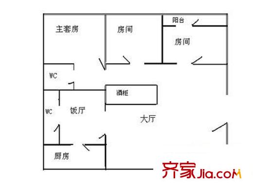 清水街小區(qū) 3室 戶型圖