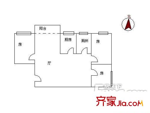 大良富景樓戶型圖3室1廳1衛(wèi)1廚 3室1廳1衛(wèi)1廚