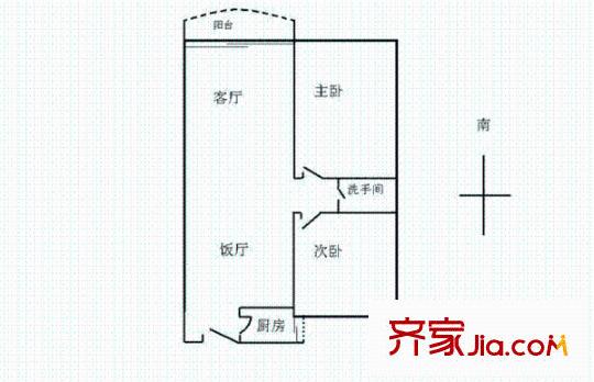 澤景苑 2室 戶型圖