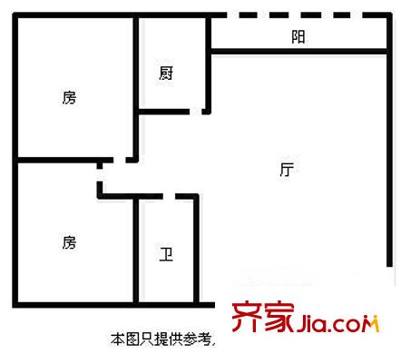 鴻銨樓 2室 戶型圖