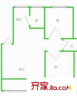 名苑二區(qū) 2室 戶型圖