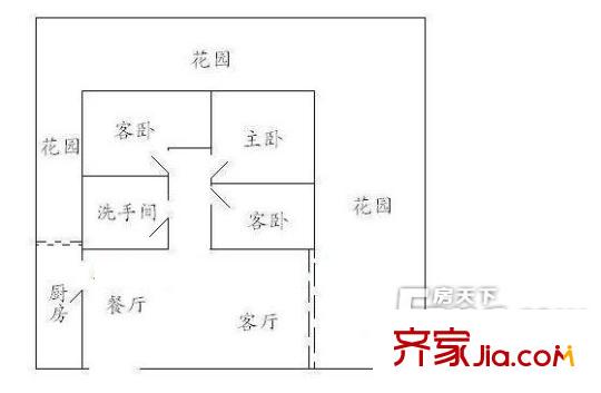 順德碧桂園北區(qū)戶型圖3室2廳戶型圖 3室2廳1衛(wèi)1廚