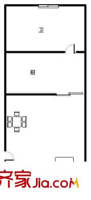 鴻銨樓 1室 戶型圖